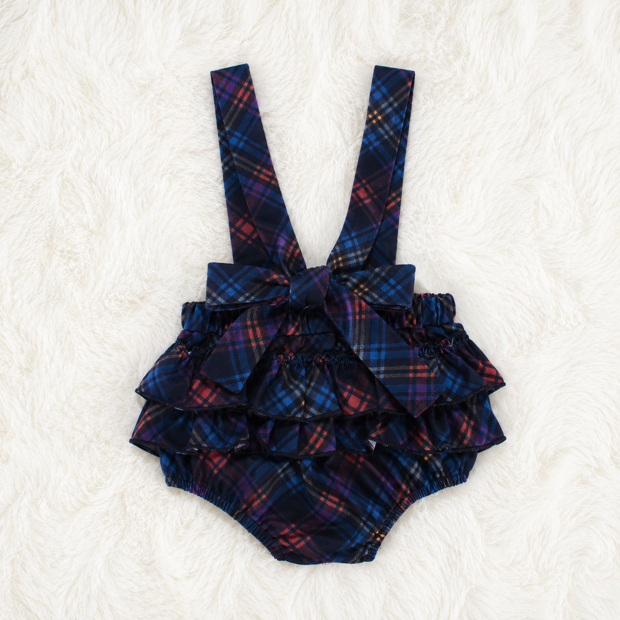 Deep plaid suspender bloomers