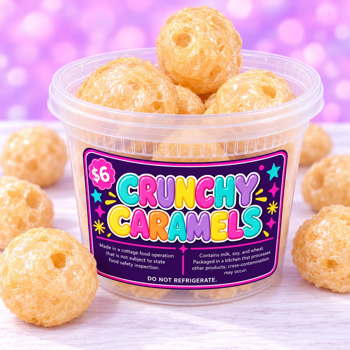 Crunchy Caramels - Freeze Dried Treat