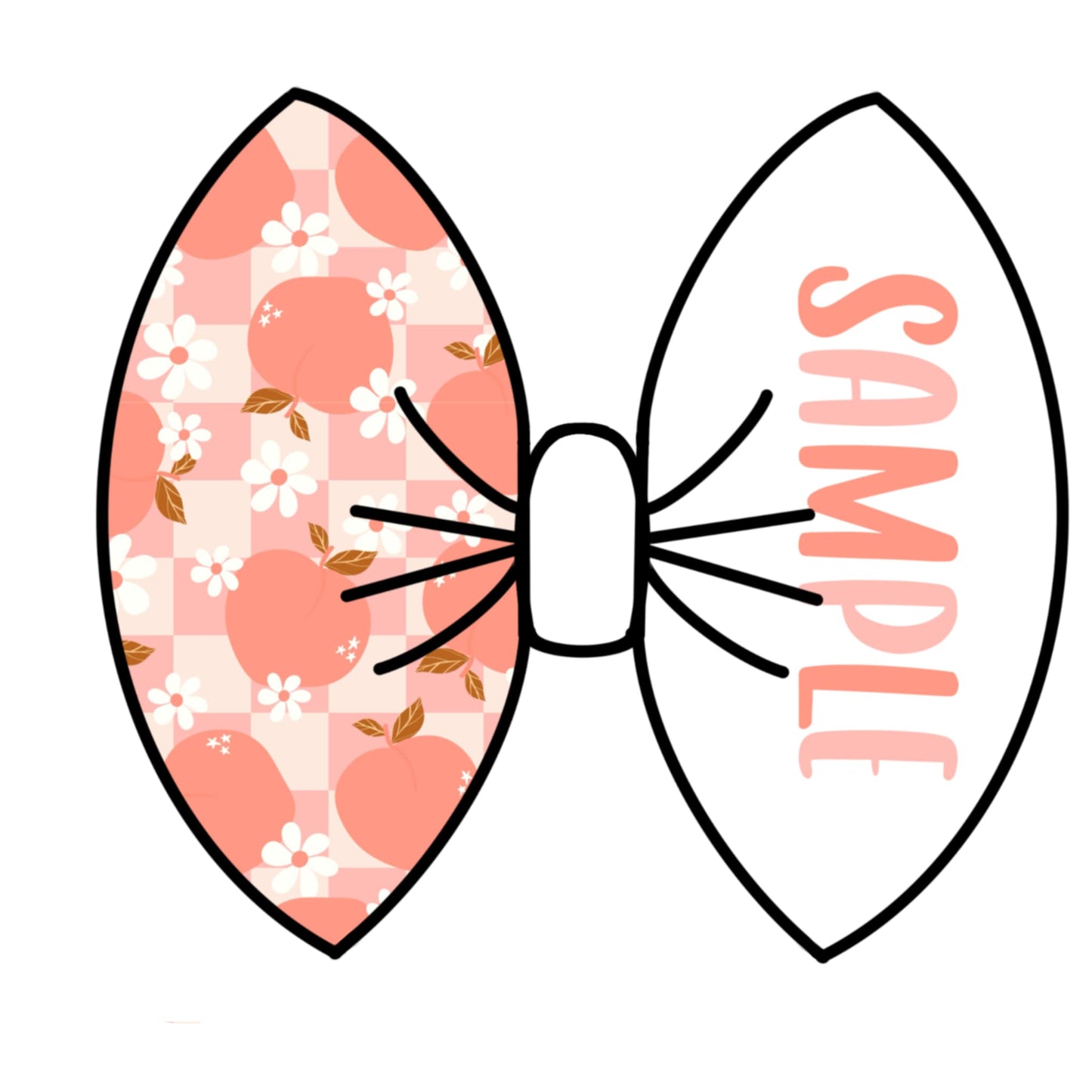 Just Peachy Flower Name Bow