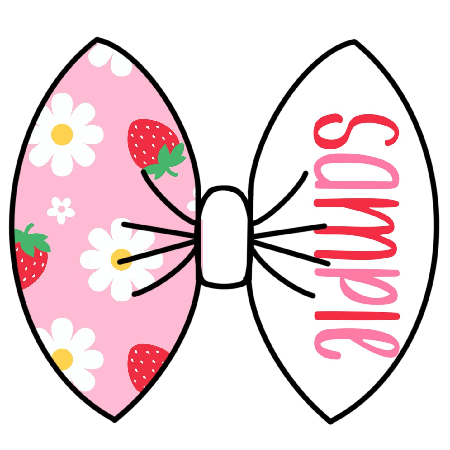 Strawberry Love Name Bow