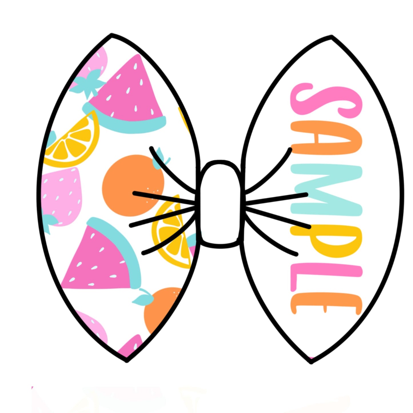 Summer Fruit Name Bow