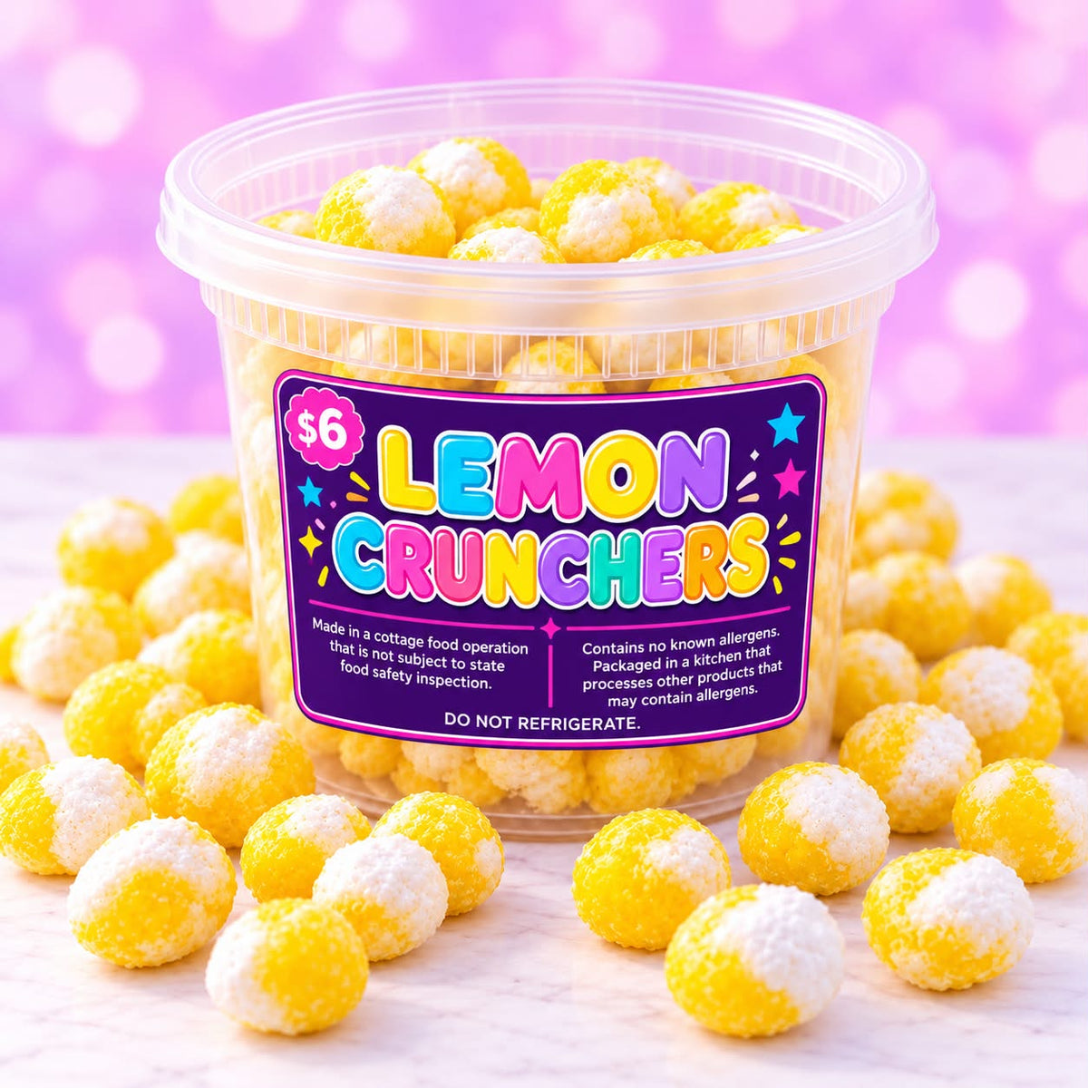 Lemon Crunchers- Freeze Dried Treat