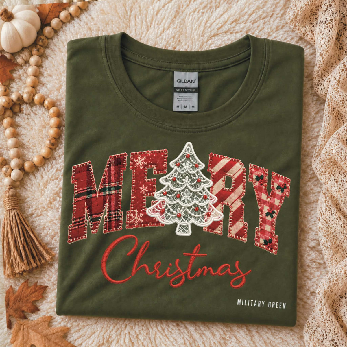 Merry Christmas- Military Green