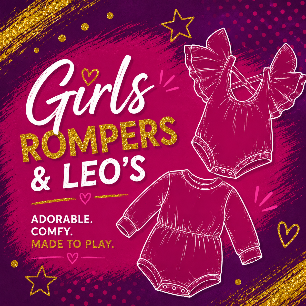 Girls Rompers & Leo’s