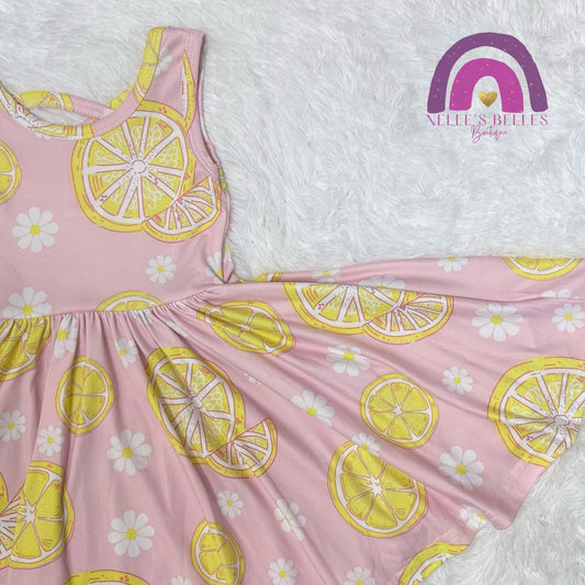 Lemon twirl dress