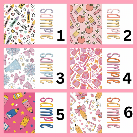 Back to School Name Bows