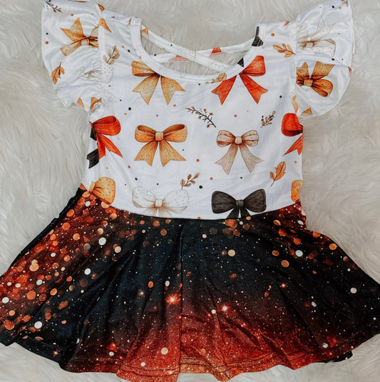 Bow glitter peplum