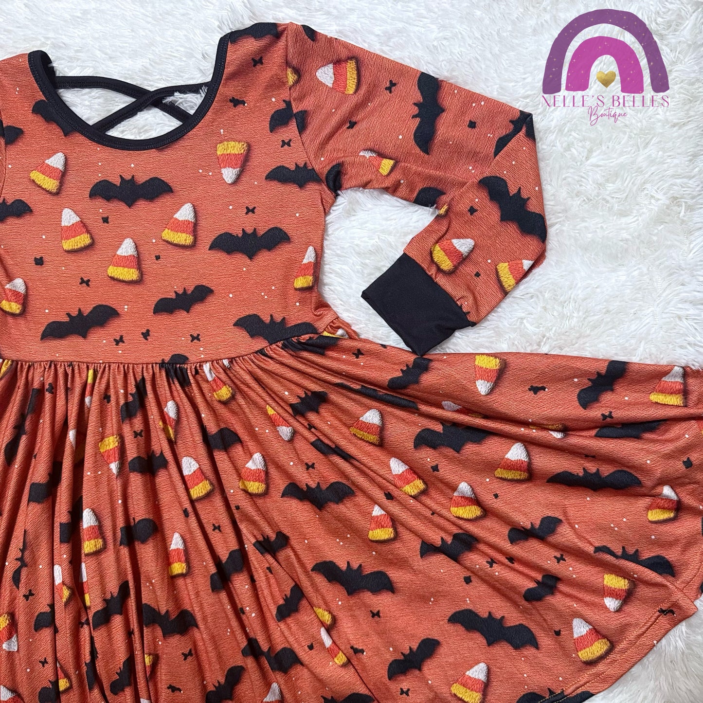 Bats and Candy Corn Long Sleeve