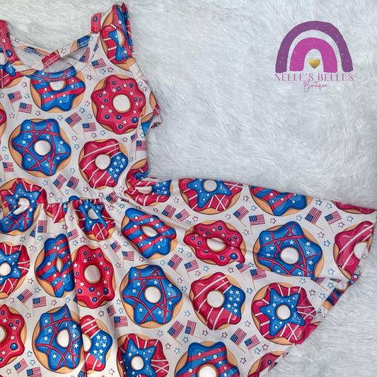 RWB donuts  twirl dress (Copy)