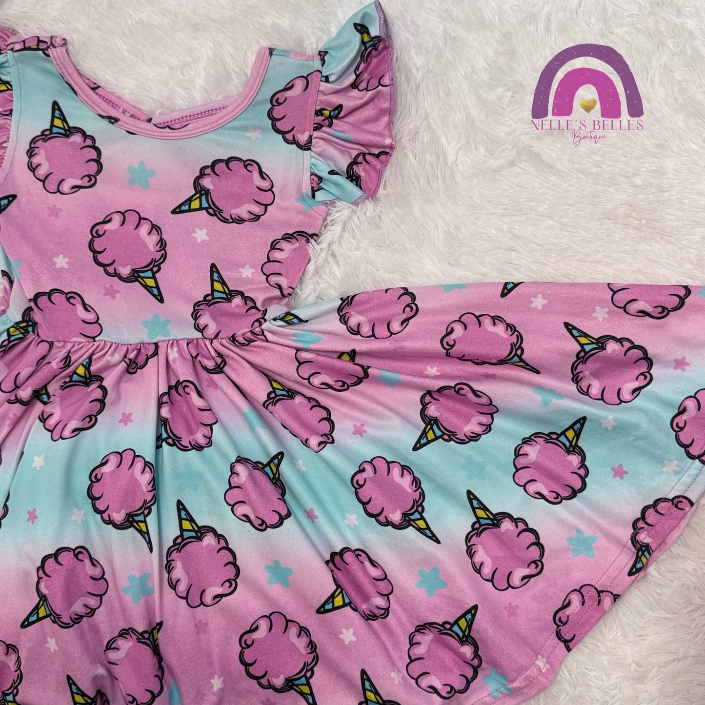 Cotton candy twirl dress