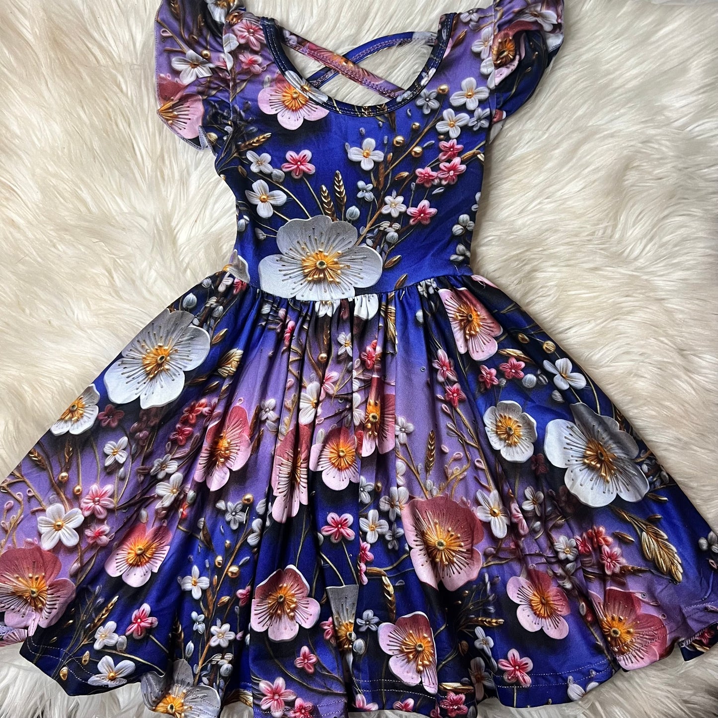 Ombré floral twirl dress