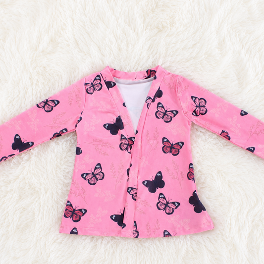 Pink butterfly cardigan