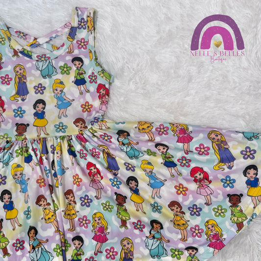 Child princesses twirl dress