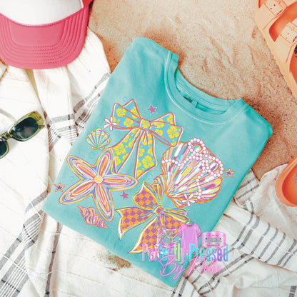 Coquette bows and shells