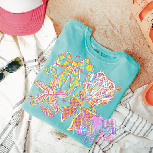 Coquette bows and shells