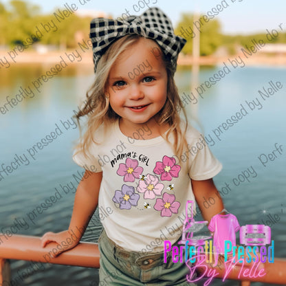 Mamas girl flower T