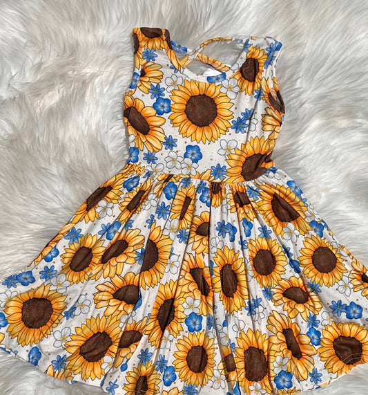 Sunflower twirl dress