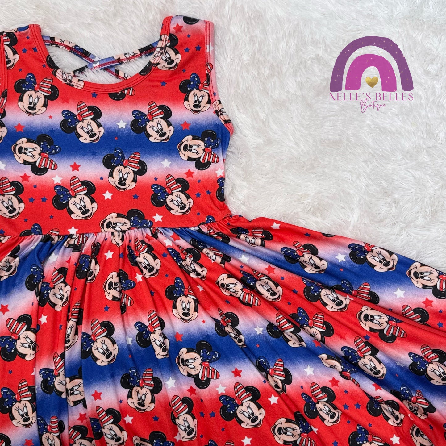 RWB mouse head twirl dress