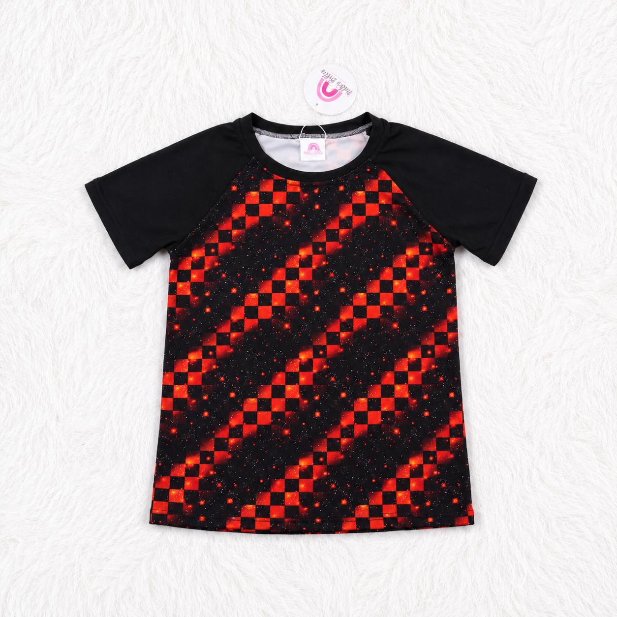 Orange checkered tshirt