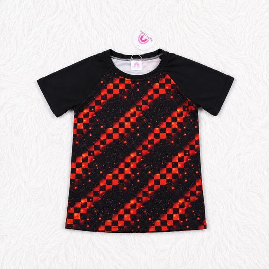 Orange checkered tshirt