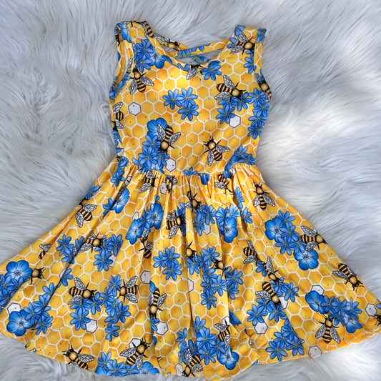 Honey bee twirl dress