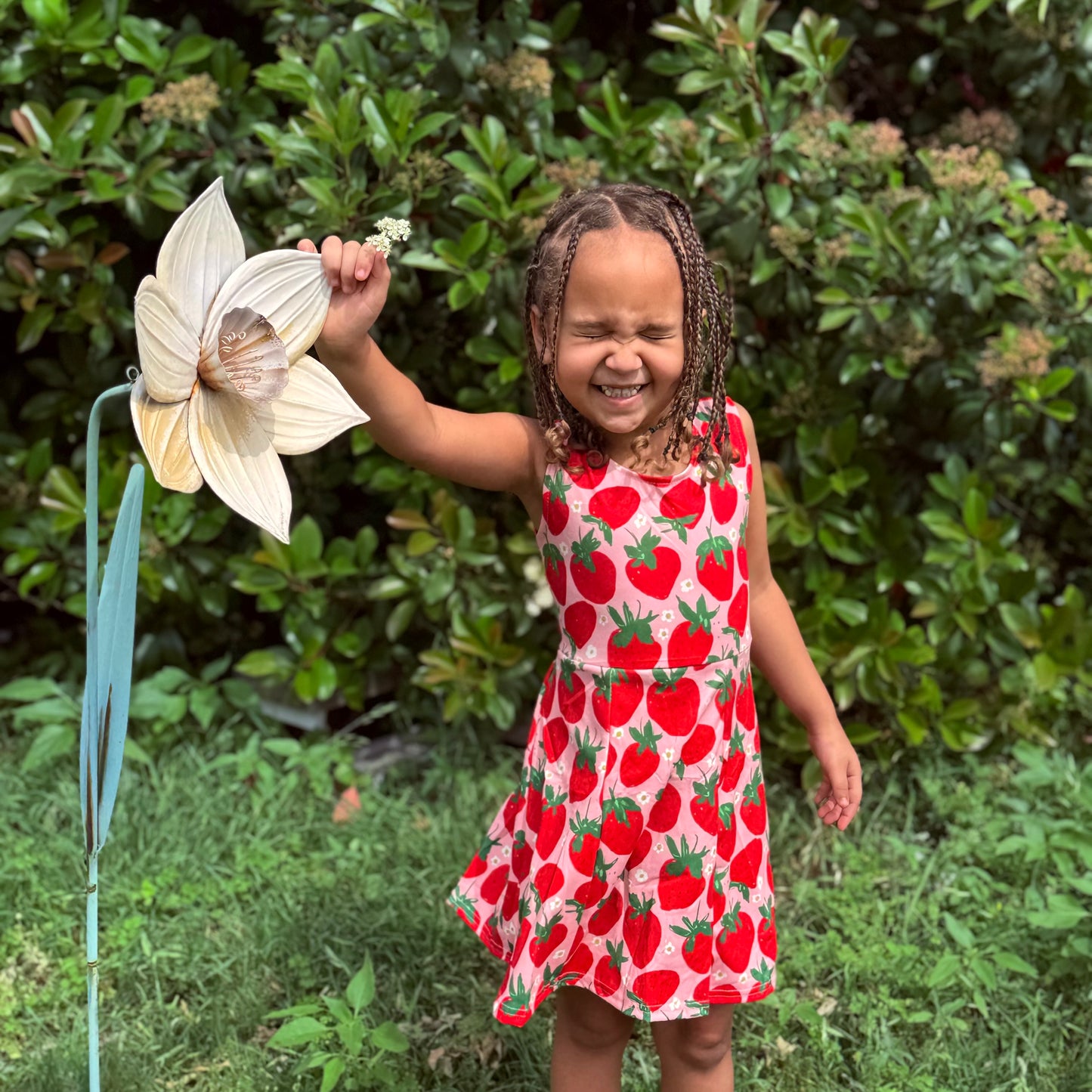 Strawberries yoga dress