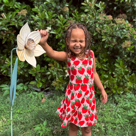 Strawberries yoga dress