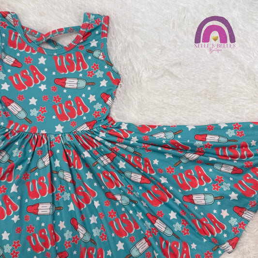 USA popsicle twirl dress