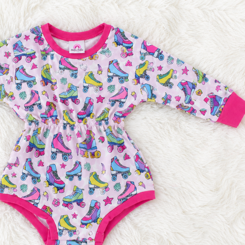 Roller skates sweater romper