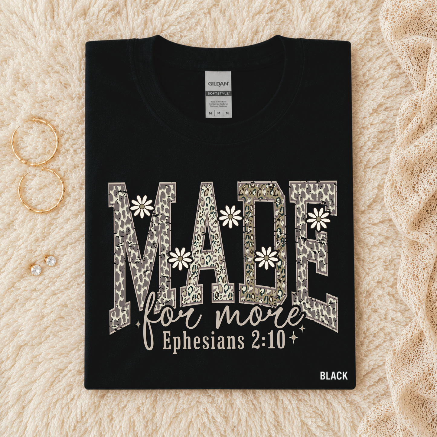 Made for More Leopard Tee — Black
