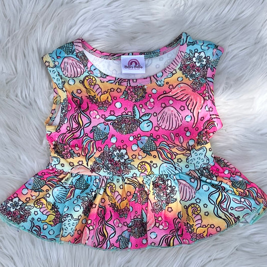 Under the sea tank peplum