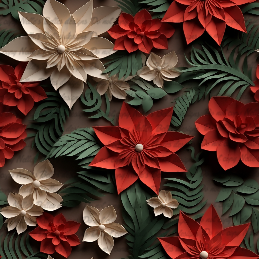 3d poinsettias 1