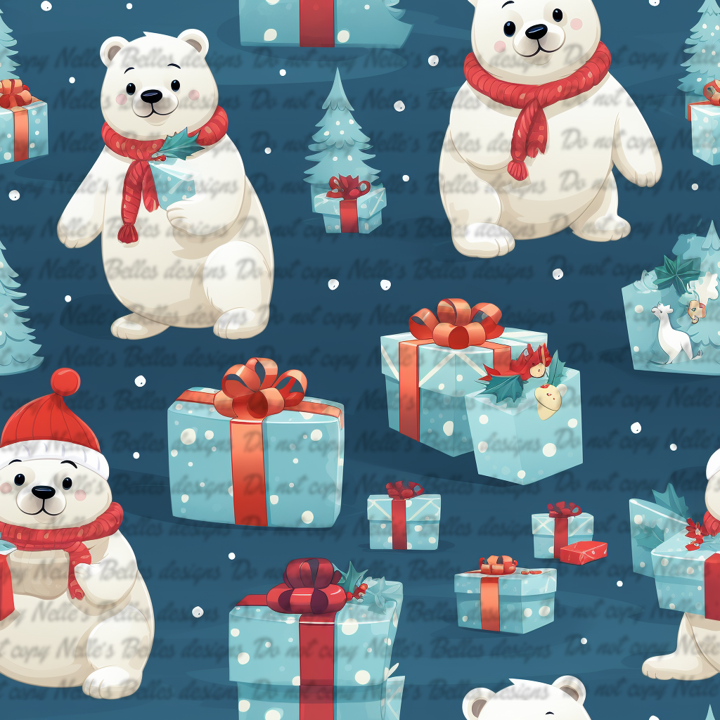 Christmas polar bears