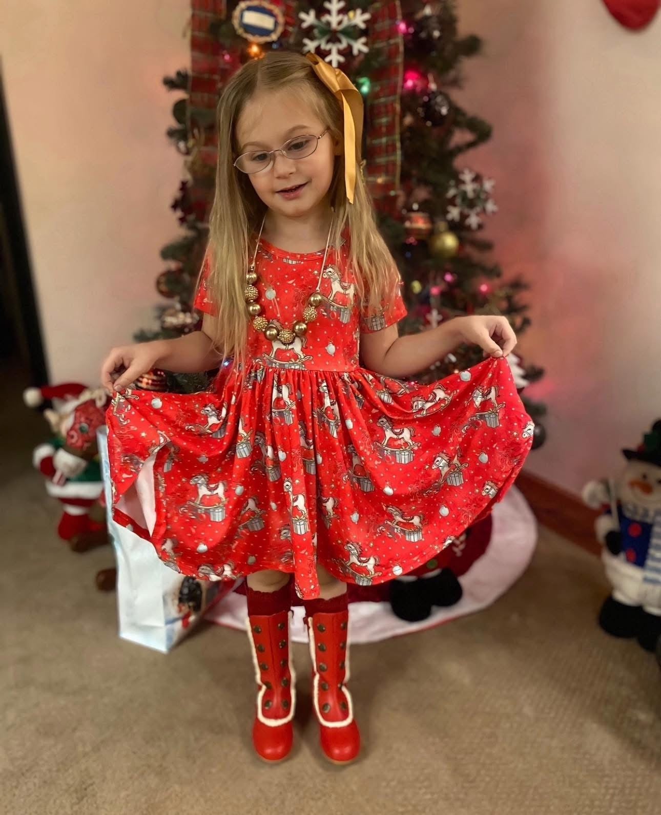 Rocking horse twirl dress