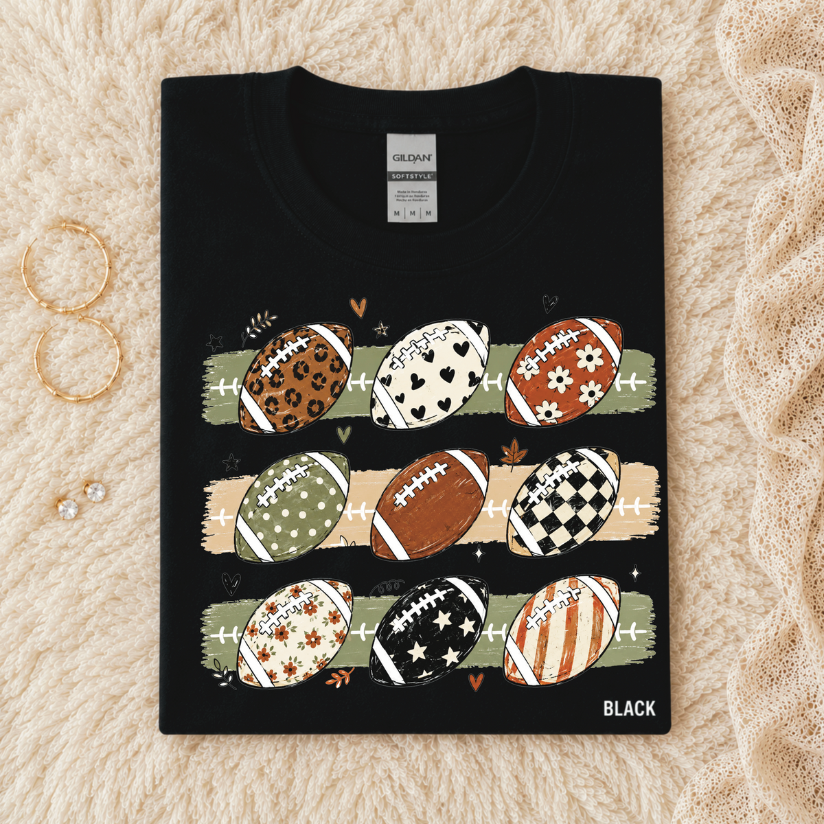 Football stripes -black