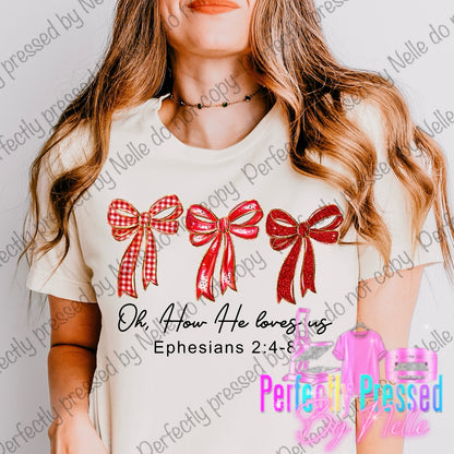 Bows how he loves us