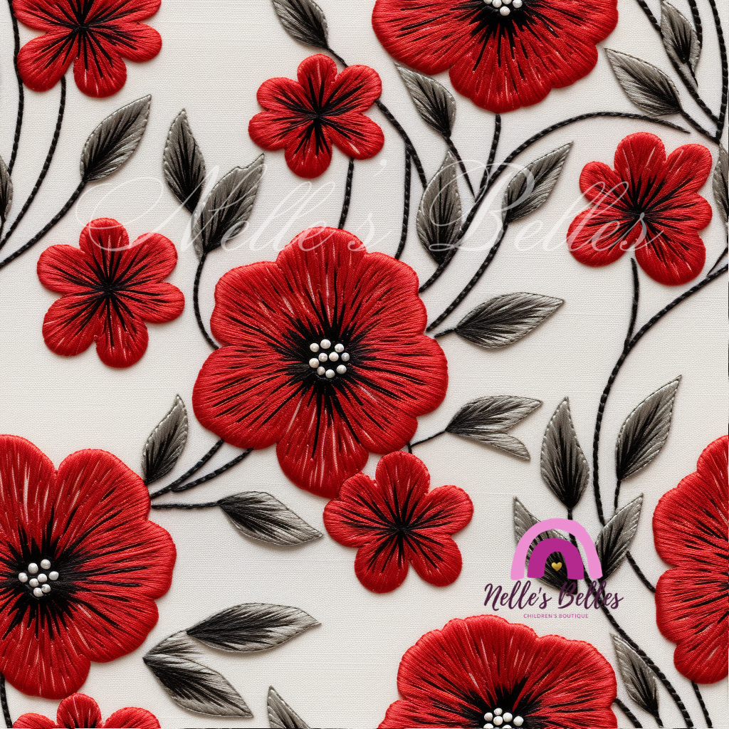 Red and black flowers 1