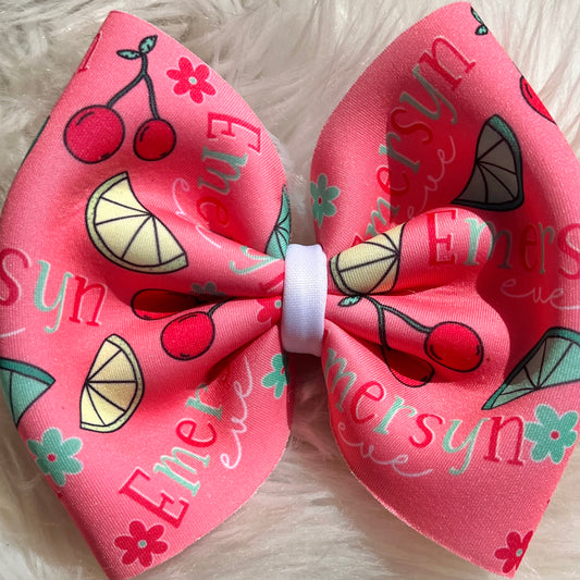 Cherry lime name bow