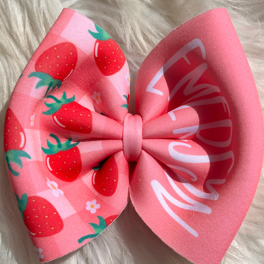 Strawberries name bow