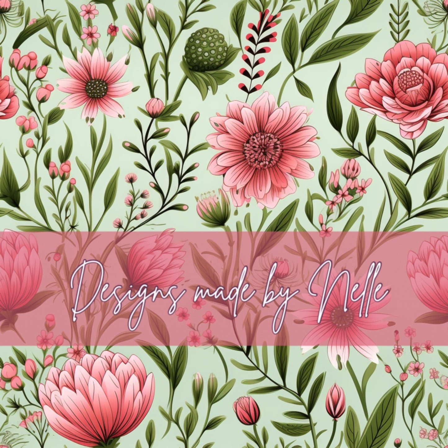 Sage and Pink Floral 2