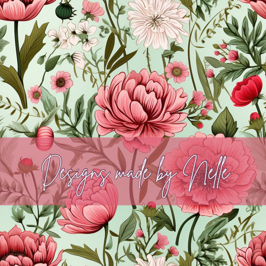 Sage and Pink Floral 3