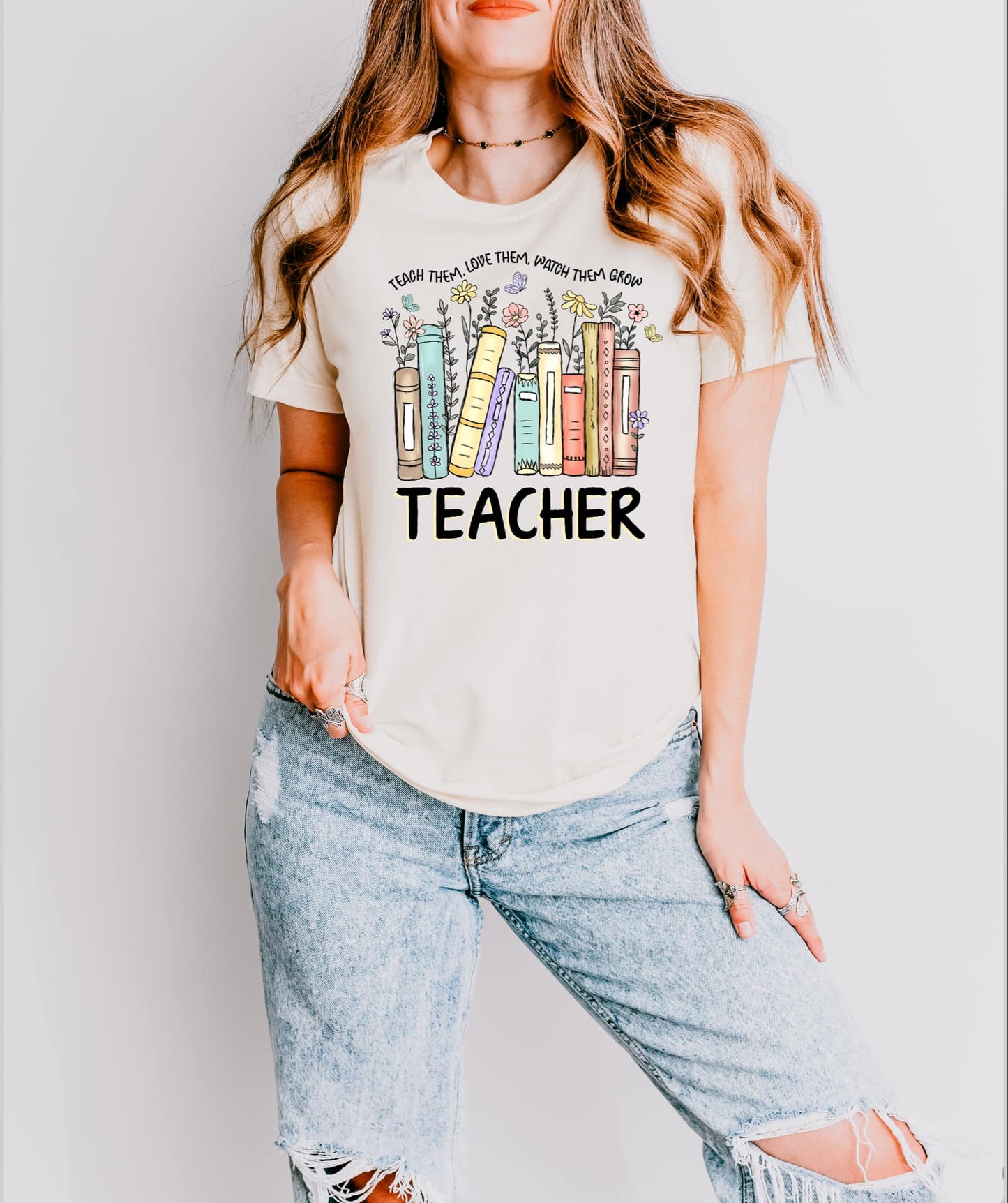 Floral bookish teacher (Pastel Version)