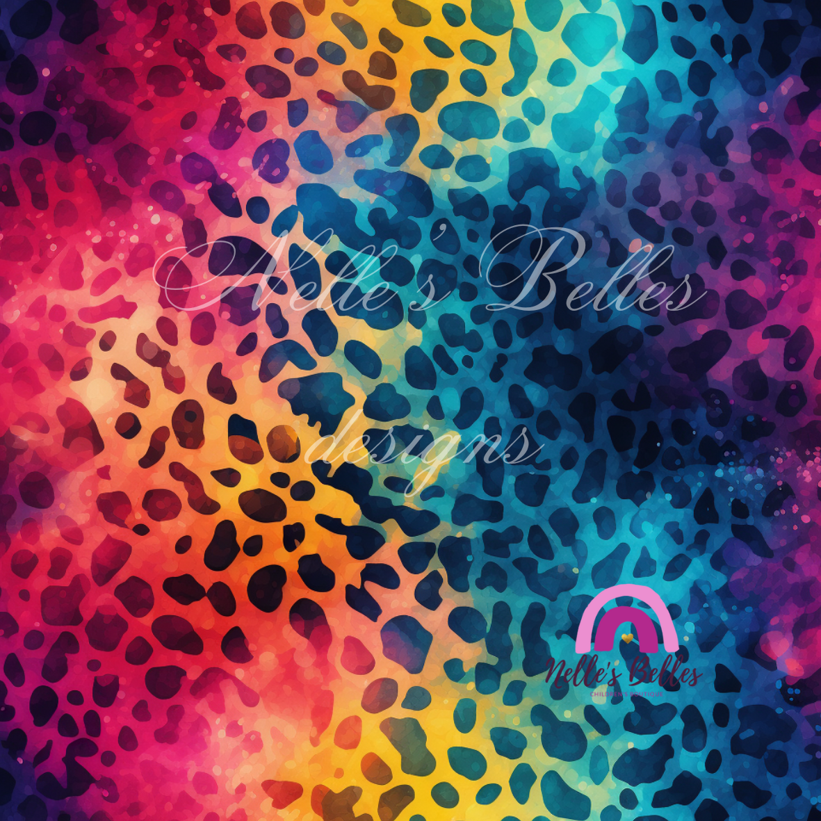 Leopard rainbow spots 2 seamless