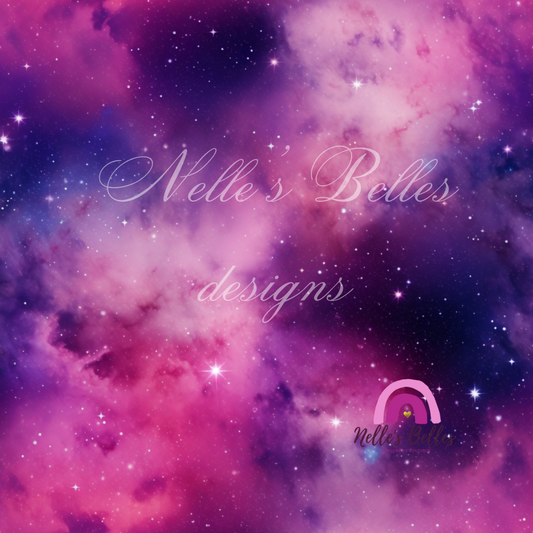 Pink and purple galaxy seamless