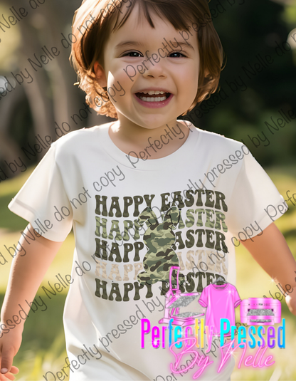 Happy Easter (Camo bunny text)