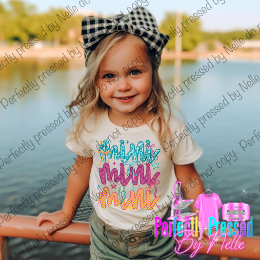 Rainbow animal print mini