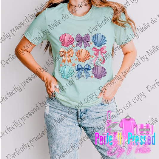 Colorful shells & bows