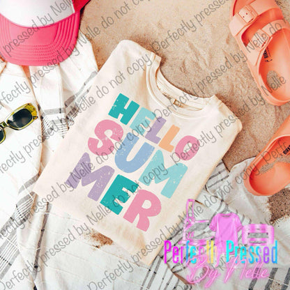 Color blocked hello summer