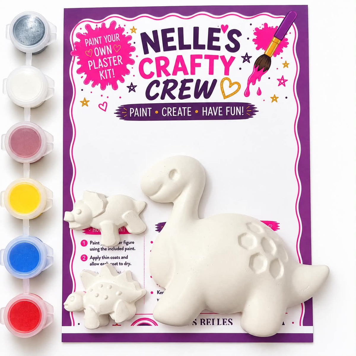 Dino Dash- Paint your own plaster kit (bundle)