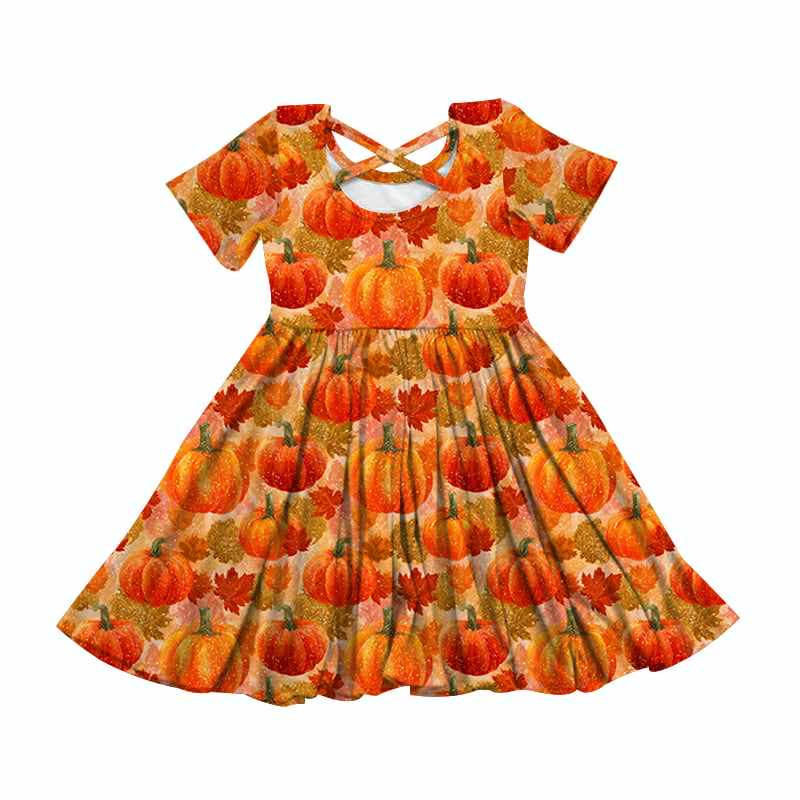 Orange Faux Glitter Pumpkins